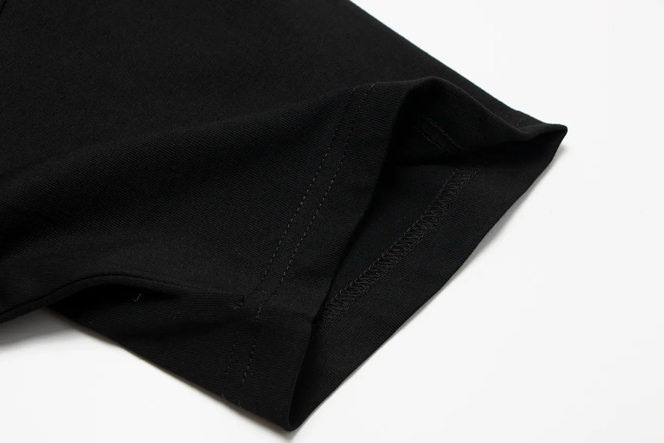 P150 Chrome Hearts Chrome Hearts Sanskrit Cross Embroidery Short Sleeve Size: SMLXL Color: Black White